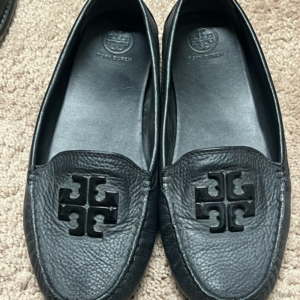 Tory Burch Black Leather Upper Shoes